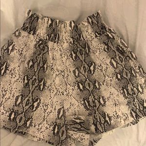 High waisted Snakeskin shorts